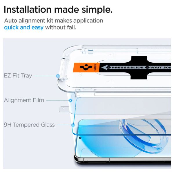 Spigen GLAStR Fit Displayschutzfolie + Applicator 2-pack für das Samsung Galaxy S23