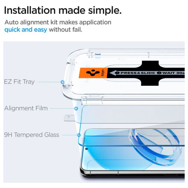 Spigen GLAStR Fit Displayschutzfolie + Applicator für das Samsung Galaxy S23