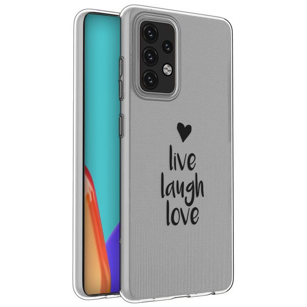 imoshion Design Hülle Samsung Galaxy A52(s) (5G/4G) - Live Laugh Love -Schwarz