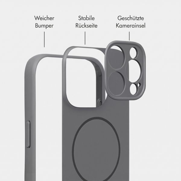 Accezz Grip Backcover mit MagSafe Apple iPhone 15 Pro - Grau