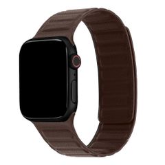 Accezz Magnetisches Echtlederarmband für Apple Watch | 44/45/46/49 mm - Chocolate Brown