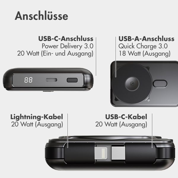 imoshion 4-in-1 MagSafe Powerbank – iPhone + Apple Watch – 10.000 mAh