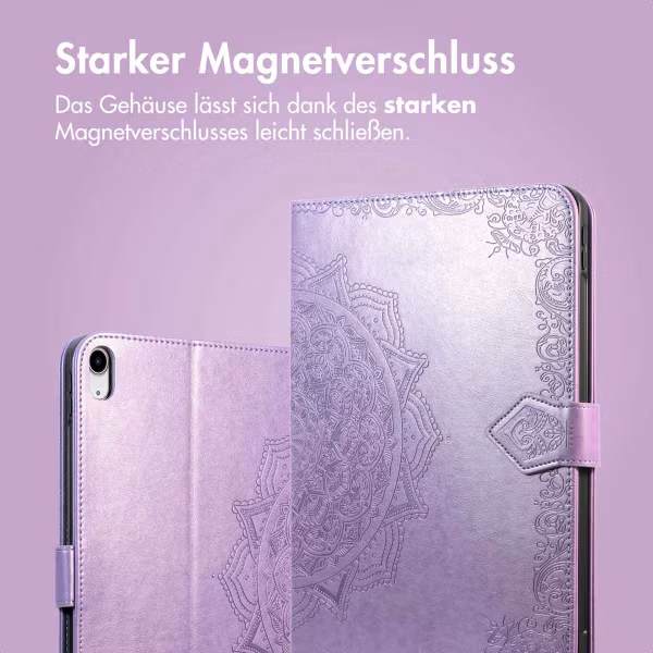 imoshion Mandala Klapphülle Apple iPad 11 (2025) 11 Zoll A16 / iPad 10 (2022) 10.9 Zoll - Lila / Lilac