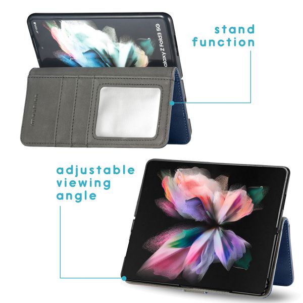 imoshion Luxuriöse Klapphülle Samsung Galaxy Z Fold3 - Dunkelblau