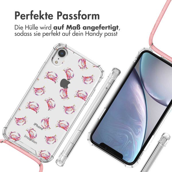 imoshion Design Hülle mit Band Apple iPhone Xr - Crab Watercolor