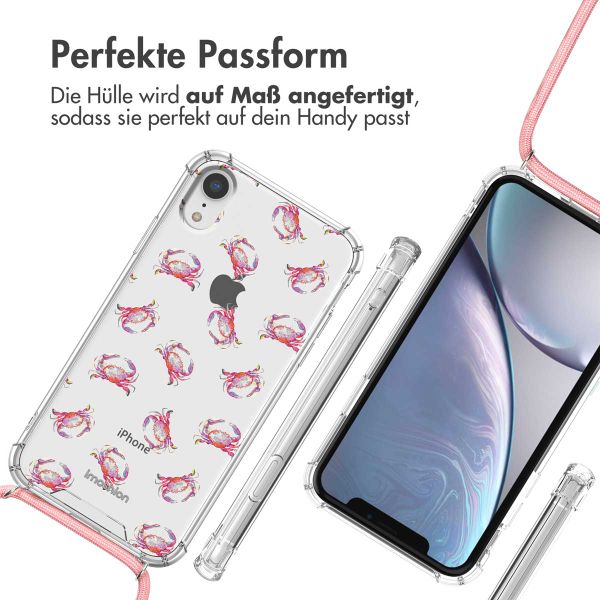 imoshion Design Hülle mit Band für das iPhone Xr - Crab Watercolor