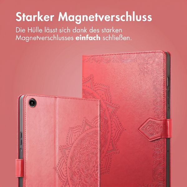 Mandala Klapphülle Samsung Galaxy Tab A11 Plus - Rot