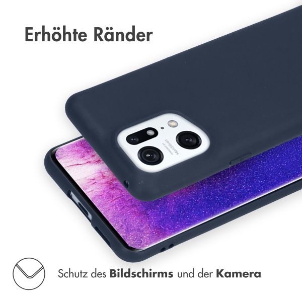 imoshion Color TPU Hülle für das Oppo Find X5 Pro 5G - Dunkelblau