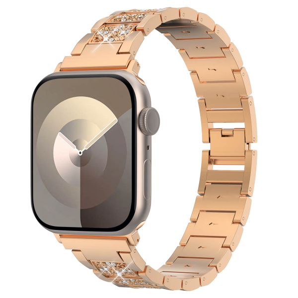 Selencia Sparkle Armband für die Apple Watch Series 1 bis 9 / SE (38/40/41 mm) | Series 10 (42 mm) - Roségold