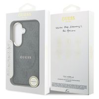 Guess 4G Leather Back Cover mit MagSafe Samsung Galaxy S26 - Gold Edge - Black