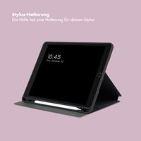 Selencia Vivid Klapphülle Apple iPad 9 (2021) 10.2 Zoll / iPad 8 (2020) 10.2 Zoll / iPad 7 (2019) 10.2 Zoll - Marble Plum