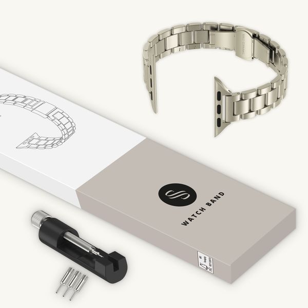 Selencia Slim Stahlgliederarmband für Apple Watch | 38/40/41/42 mm - Polarstern