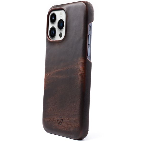 Wachikopa Full Wrap Back Cover für das iPhone 14 Pro - Dark Brown