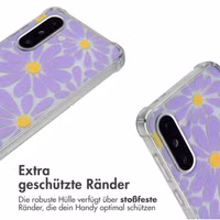 imoshion Design Hülle mit Band Samsung Galaxy A36 - Tropical Violet Flowers Connect