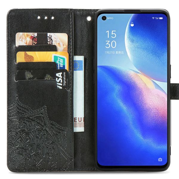 imoshion Mandala Klapphülle Oppo Find X3 Lite - Schwarz