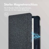 imoshion Canvas Sleepcover Klapphülle mit stand für das Kobo Libra Colour / Tolino Vision Color - Glitter Schwarz