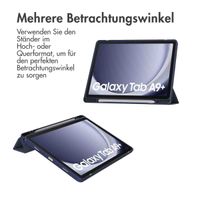 imoshion Trifold Hardcase Klapphülle Samsung Galaxy Tab A9 Plus - Dunkelblau