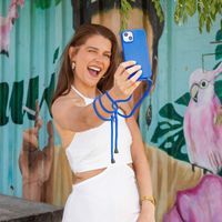 imoshion SilikonHülle mit Band Apple iPhone 14 - Blau