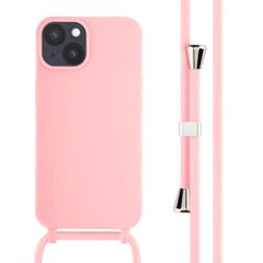 imoshion Silikonhülle mit Band für das iPhone 14 - Rosa