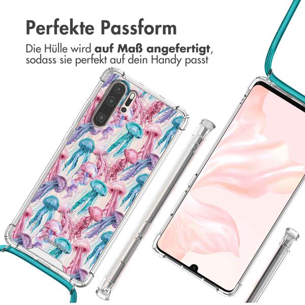 imoshion Design Hülle mit Band für das Huawei P30 Pro - Jellyfish Watercolor