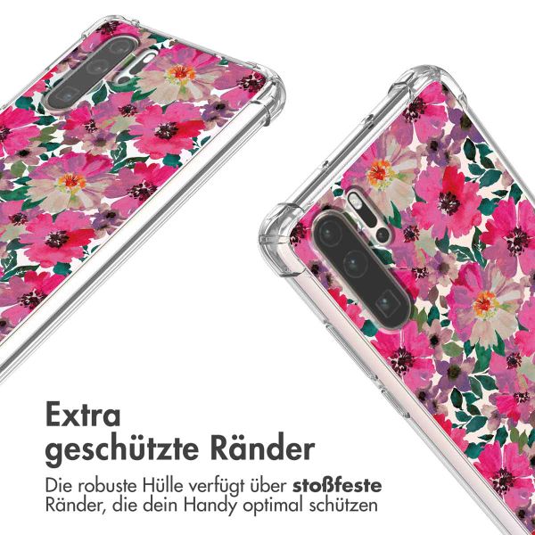 imoshion Design Hülle mit Band Huawei P30 Pro - Flower Water