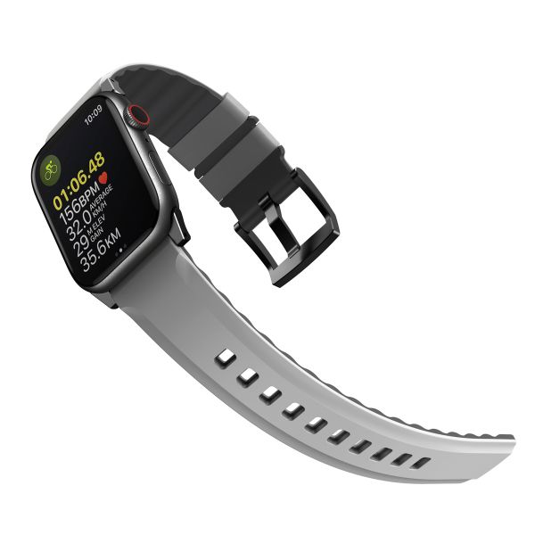 Uniq Linus AiroSoft™ Silikonarmband für das  Apple Watch Series 1 t/m 9 / SE (38/40/41 mm) | Series 10 / 11 (42 mm) - Chalk Grey