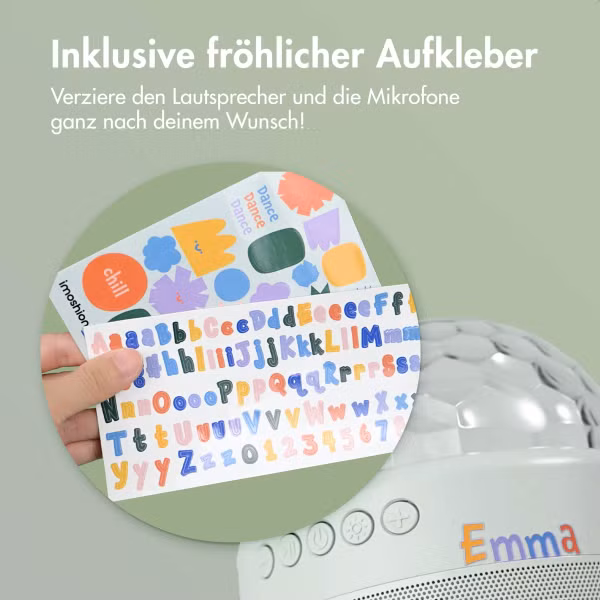 imoshion Sing & Shine Karaoke-Set - Lautsprecher und 2 Mikrofone - Mintgreen