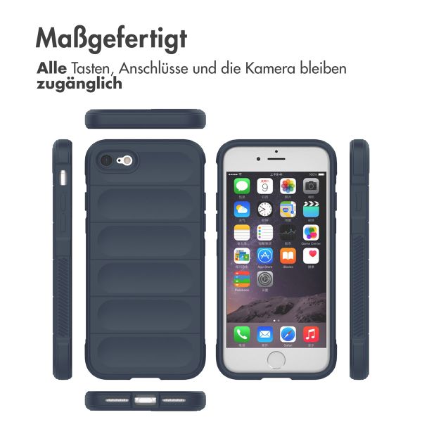 imoshion EasyGrip Back Cover für das iPhone SE (2022 / 2020) / 8 / 7 - Dunkelblau