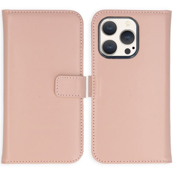 Selencia Echtleder Klapphülle für das iPhone 15 Pro - Dusty Pink