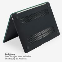 Selencia Cover mit Samtoberfläche Apple MacBook Pro 13 Zoll (2020 / 2022) - Dunkelgrün