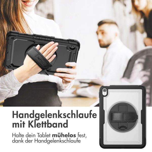 Accezz Robustes Back Cover mit Schultergurt Apple iPad 11 (2025) 11 Zoll A16 / iPad 10 (2022) 10.9 Zoll - Transparent
