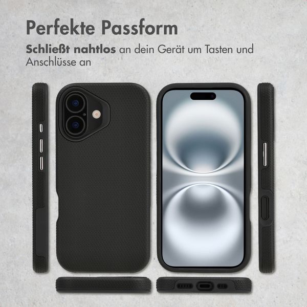Accezz Tough Back Cover mit MagSafe Apple iPhone 16 - Schwarz