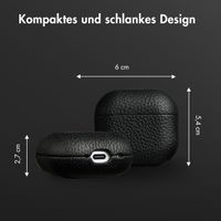 Accezz Echtes Leder Case Apple AirPods 4 - Schwartz