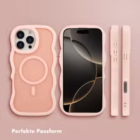 Selencia Wavy Backcover mit MagSafe Apple iPhone 16 Pro Max - Soft Pink
