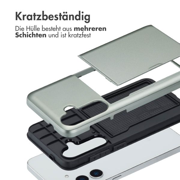 imoshion Backcover mit Kartenfach Samsung Galaxy S25 Plus - Grün