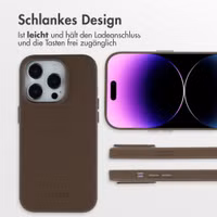 Accezz MagSafe Leather Backcover Apple iPhone 14 Pro - Kaffeebraun