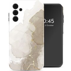 Selencia Vivid Back Cover Samsung Galaxy A15 (5G) - Marble Light Brown