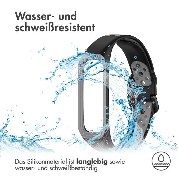 imoshion Silikonband Sport für das Samsung Galaxy Fit 2 - Schwarz / Grau