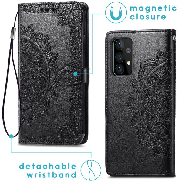 imoshion Mandala Klapphülle Samsung Galaxy A52(s) (5G/4G) - Schwarz