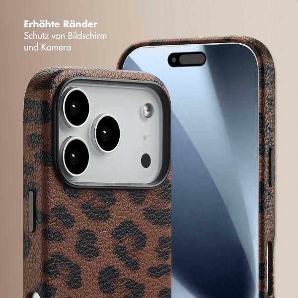 Selencia Sabi Backcover Leopardenmuster mit MagSafe Apple iPhone 17 Pro - Mocha Brown