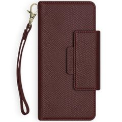 Selencia Llyr Klapphülle in Schlangenoptik mit herausnehmbarem Backcover Samsung Galaxy S20 Plus - Dunkelrot