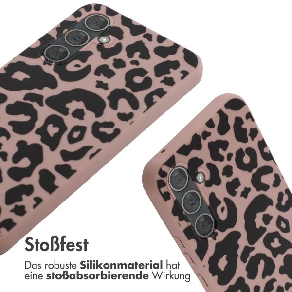 imoshion Silikonhülle design mit Band für das Samsung Galaxy A54 (5G) - Animal Pink