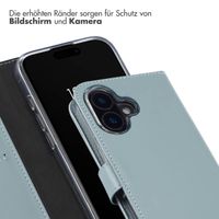 Selencia Echtleder Klapphülle Apple iPhone 16 - Air Blue