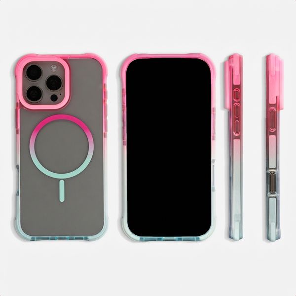 Selencia Gradient MagSafe Back Cover Apple iPhone 16 Pro Max - Rosa / Blau