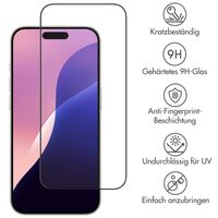 Accezz Full Cover Screen Protector aus gehärtetem Glas für das iPhone 16 Pro Max