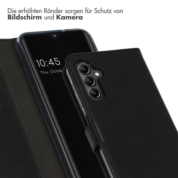 Selencia Echtleder Klapphülle Samsung Galaxy A14 (5G/4G) - Schwarz