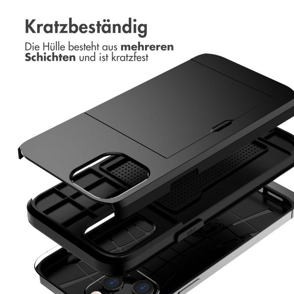 imoshion Backcover mit Kartenfach Apple iPhone 12 (Pro) - Schwarz