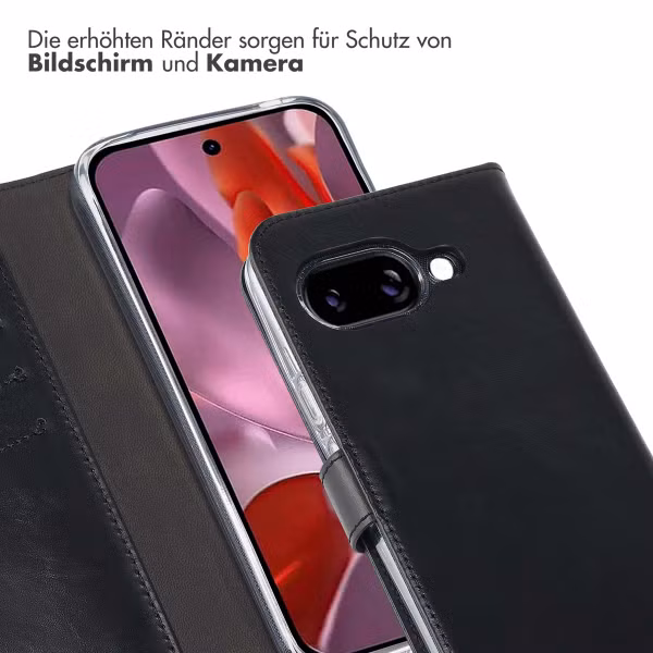 Selencia Echtleder Klapphülle Google Pixel 9A - Schwarz