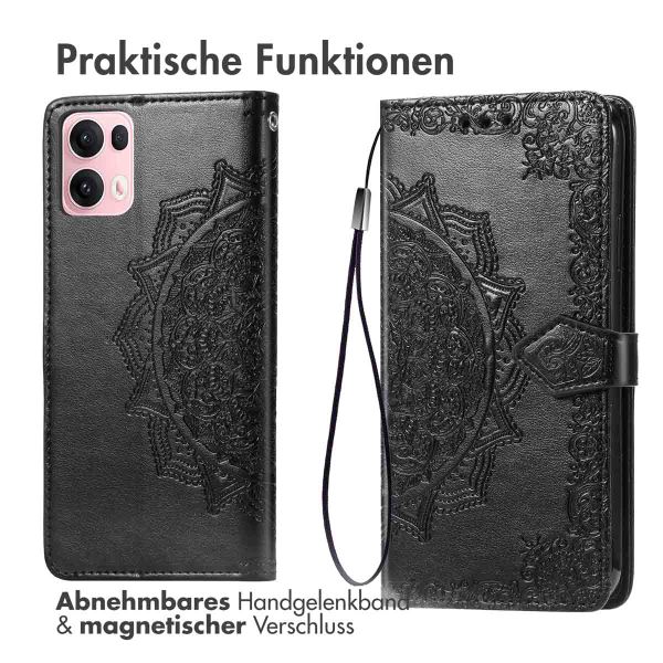 imoshion Mandala Klapphülle Oppo Reno 13 Pro - Schwarz