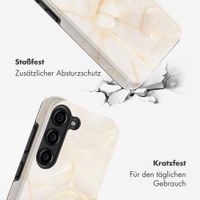 Selencia Vivid Back Cover Samsung Galaxy S23 - Golden Beige Marble